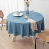 Modern Minimalist Cotton Linen Round Tablecloth Handmade Lace Thickened Table Cloths Simple Waterproof Dustproof No Odor Table Cover