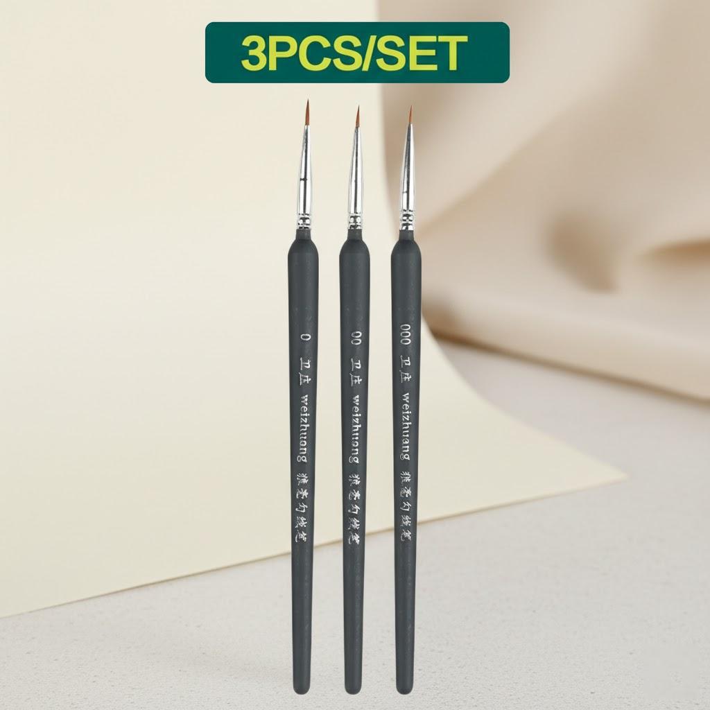 

3 11Pcs Miniature Hook Pen Watercolor Soft Hair Oil Painting Long Hair Hand Painted Brush Gouache Acrylic Painting Tool