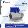 Compact Ball Valve with Double Male/Female Thread, Sizes 1/4", 3/8", 1/2", Pneumatic Polished Electroplated Switch Valve Accessory.