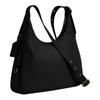 Coach Ella 36 Brand Logo Zipper Closure Cowhide Underarm Shoulder Bag Large Women's Black