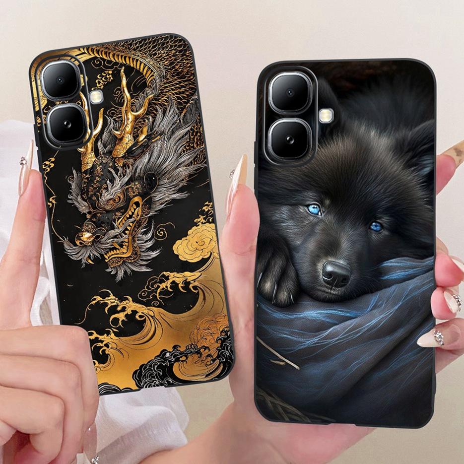 For Infinix Smart 20 Case X6840 X6840B Luxury Bow Flowers Painted Cover Soft Silicone Case For Infinix Smart 20 Smart20 4G Shell
