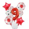 1 rinkinys helio folijos globos futbolo balionai gimtadienio vakarėlio dekoracijos vaikams berniukui 32 colių žalio numerio kamuoliuko futbolo sporto reikmenys 