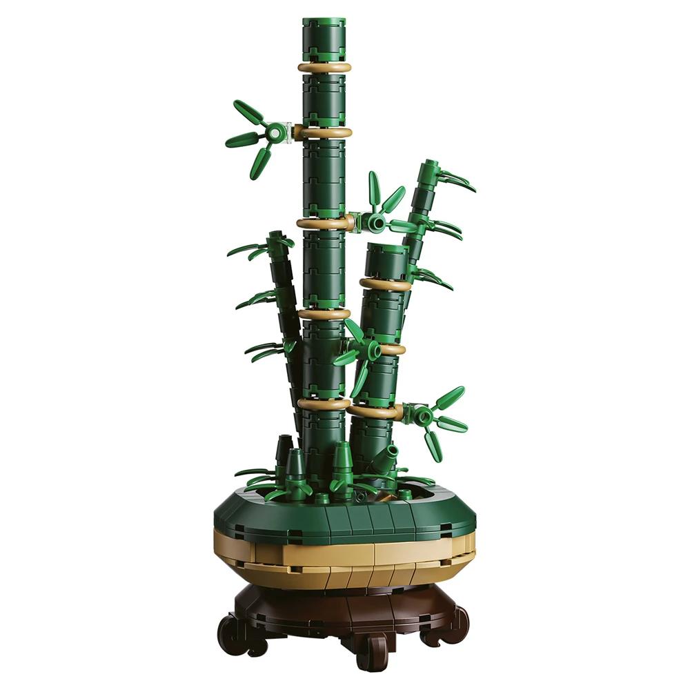 Blumenstrauß Pflaumenblüte Chrysantheme Bambus Topfpflanzenmodell Heimdekoration Bausteine Ziegelsteine Kinderspielzeug