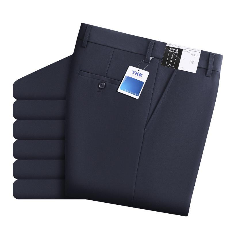 2026 Sommer Herren Anzughose aus Maulbeerseide und Wolle - Für die Mitte des Lebens, Bügelfrei, Gerades Bein, Hochwertiges Gefühl