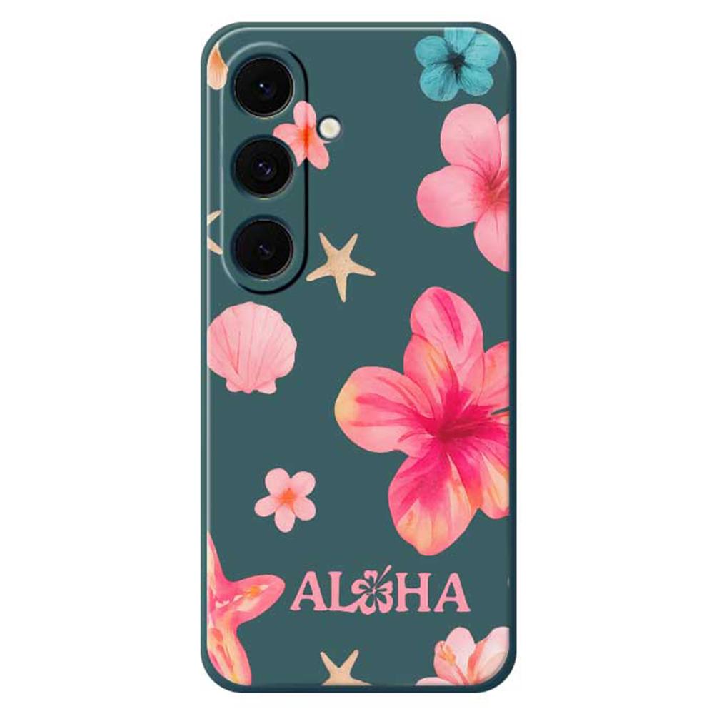 Für Samsung Galaxy S25 FE Hülle Schale Blumendruck Gerader Rand TPU Handy Rückseite