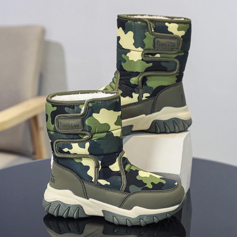 Podzim a zima 2024 Chlapecké/dívčí venkovní teplé dětské sněhule Velká velikost 31-40