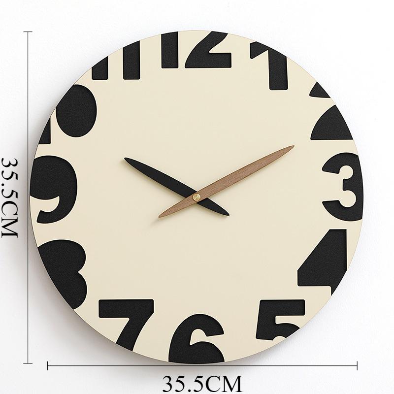 Modern Wall Clocks Wood Minimalist Elegant Aesthetic Clocks Unusual Stylish Watch Home Living Room Wall Decoration Ornaments