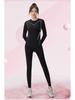 Women's Winter Quick-Dry Sports Suit: Plus Size Running & Yoga Set with High-Elastic Tight Top