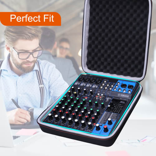 LTGEM EVA Hard Case for YAMAHA MG10XU, MG10, and MG06 10-Input Stereo Mixers - Protective Travel Carrying Storage Bag