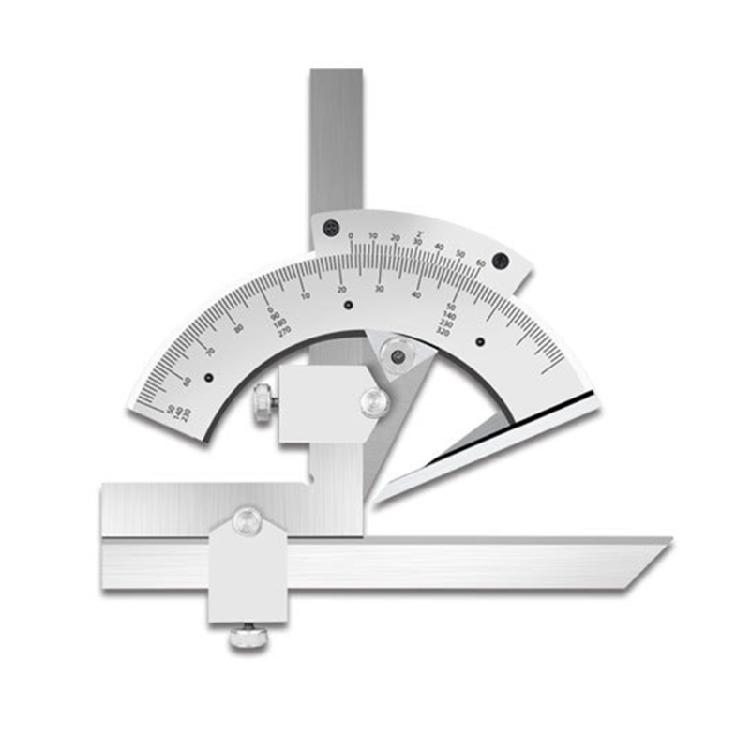 Precision-Marking Ruler Stainless Steel Protractor Edge Angle Ruler