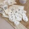 Female Autumn New Cartoon Cute Puppy Striped Boneless White Tube Stack Socks
