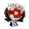 Artificial Flower Bouquet with String Lights Soap Rose for Christmas