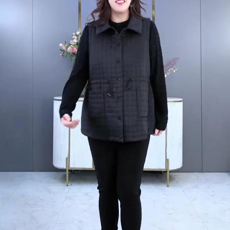 Plus Size Quilted Vest: Autumn & Winter Casual, Slimming Outerwear for Middle-Aged Women