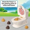 Poop Shooting - Fun Family Game - Fast Crazy Poop Shooting Game- Includes 1 Toilet, 2 Quick Launchers, 6 Soft Plastic Toy Poops