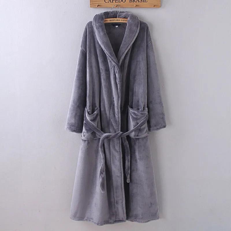 Donna Autunno Inverno Flanella Camicia da notte Veste Spessa Lunga Corallo Pile Accappatoio Allentato Pigiama Abito Caldo Maniche Lunghe Indumenti da Notte Lace Up