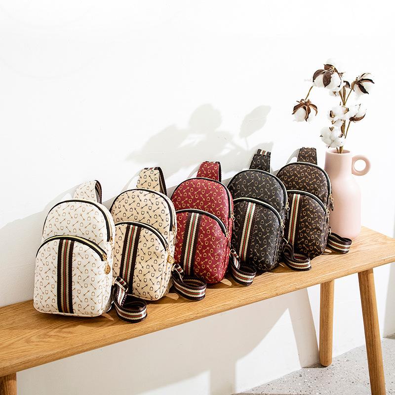 Bedrukte Borsttas Dames Tas Dames Mobiele Telefoontas Street Trend Dames Heuptas