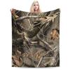 Real Tree Camouflage Blanket Soft Warm Flannel Throw Blanket Cover for Bed Living room Picnic Travel Home Sofa