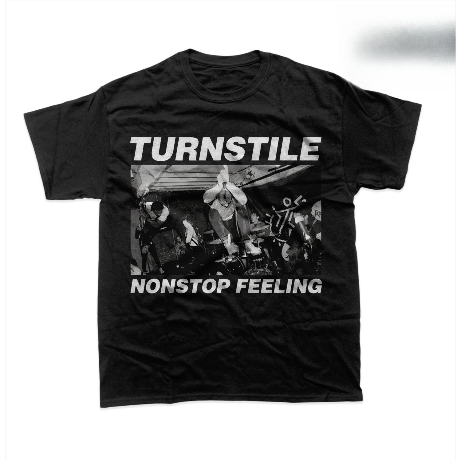 

Turnstile Unisex TShirt Nonstop Feeling TShirt Band Merchandise Pure Cotton AllSeason Casual LooseFitting Streetwear Shirt S