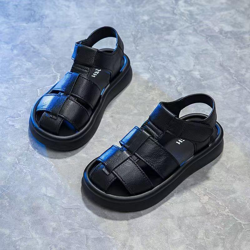 Leather Boys Bag Head Sandals Summer New Children's Sandals Summer Boys Sports Soft-soled Girls Shoes