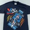 Vintage Valvoline Racing T-shirt Heren Klein Zwart Single Stitch IndyCar USA Jaren 90