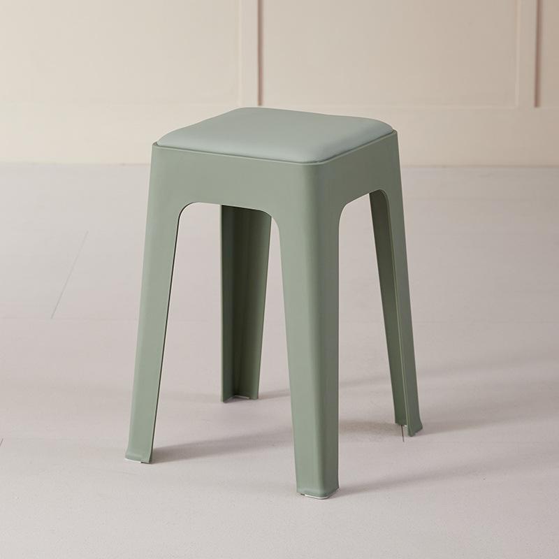 Stackable Upholstered Stool for Home: Simple Style for Living Room, Bedroom, Dining Room, or Adult Seating.