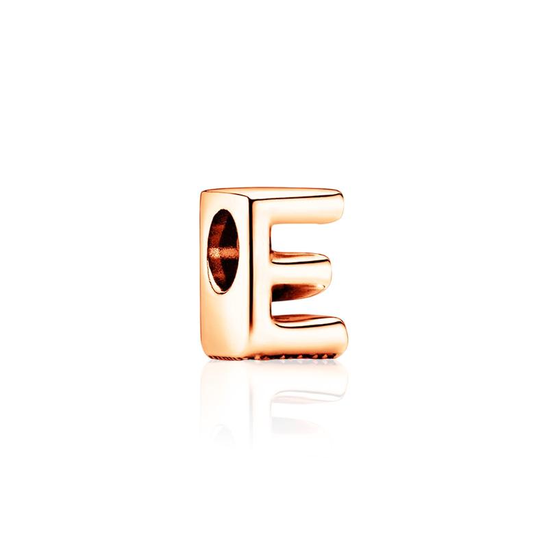 Sparking Rose Gold Plated 26AZ Letter Charm Bead Charms Dangle Compatible With copper Authentic Snake Bracelets Necklaces Bead Charms Ideal For Diy J