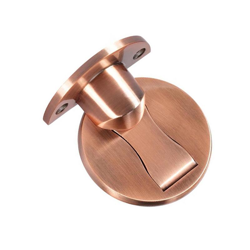 NAIERDI Магнитные дверные упоры Дверной стопор из нержавеющей стали 304 Скрытые дверные держатели темно-красного