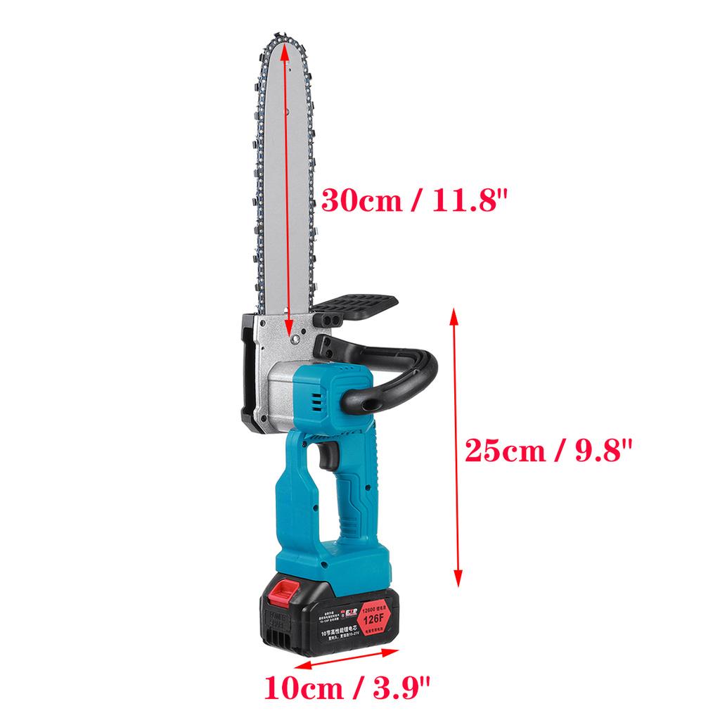 10 Inch Electric Chain Saw Pruning ChainSaw Cordless Garden Tree Wood Logging Trimming Saw Woodworking Cutter Tool Kits