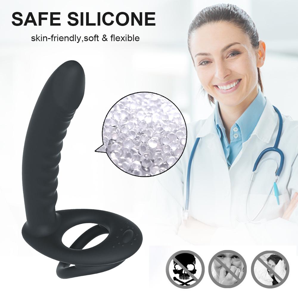 Strapon Dildo Vibrátor Sexuální hračky pro ženy Páry Anální kočička masturbátor Erotický dvojitý průnik Anální kolík Vibrátor Hračky pro dospělé
