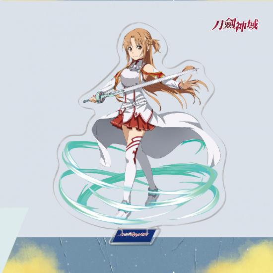 Anime Game Merchandise Sword Art Online Acrylic Stand Figures Kirito Asuna Sinon