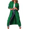 Knitted Coat Jacquard Decor Coldproof Skin-Touch Solid Color Long Sweater Knit Overcoat Female Knitwear Daily Wear