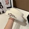 Women Felt Top Cap Girls Chauffeur Hat Adult Felt Beanie Winter Casual Headdress