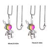 Fashionable Titanium Steel Dancing Rabbit Pendant Necklace 60cm And 70cm Optional Design Couple Sweater Chain