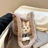 Plush bag crossbody bag large capacity women's new commuting high-end shoulder bag cartoon tote bag student commuter bag