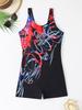1011 new professional quick-drying one-piece swimsuit women's European and American sexy swimsuit conservative flat-angle beach swimsuit