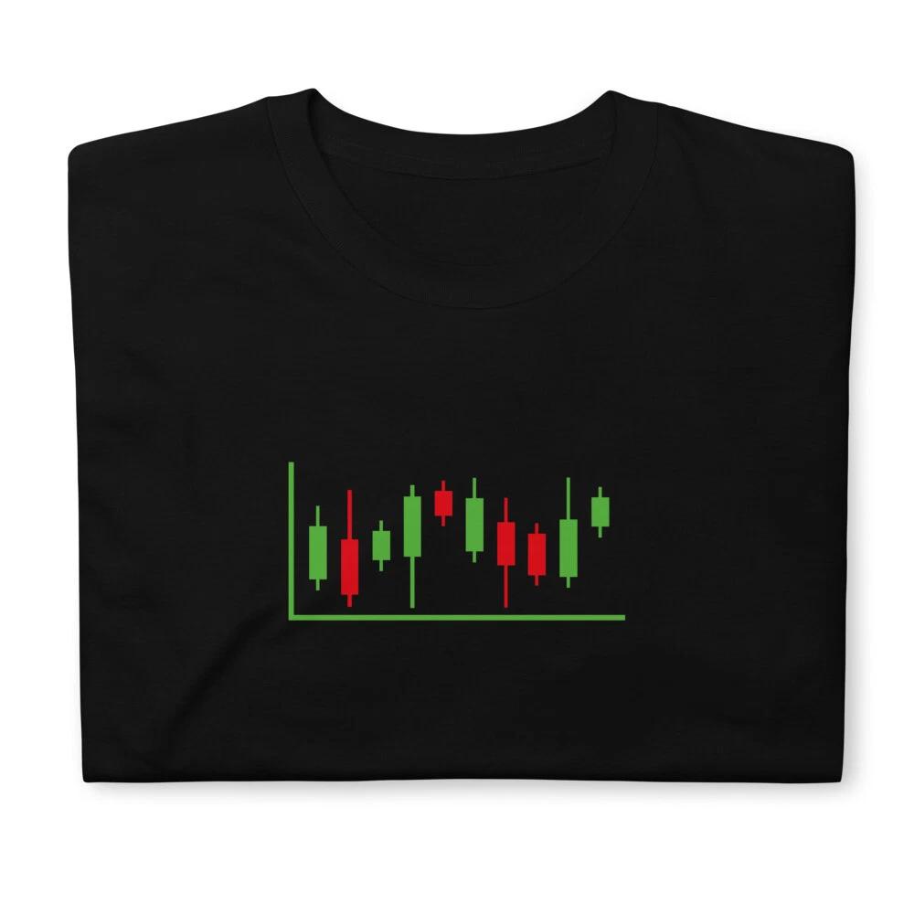 Candle Sticks Logo T- Shirt Stock Market Trader Trading Tee S