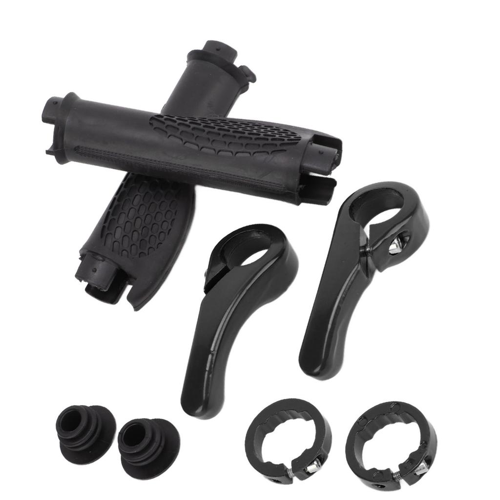 Cykelframstyrehandtag Ergonomisk design Halkfria Bekväma Hållbara Gummihornshandtag Svart