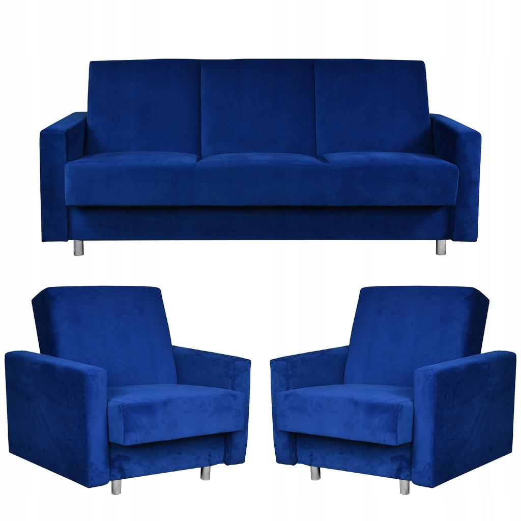 Alicja Lounge Set Sofa Armchairs Family Meble Blue