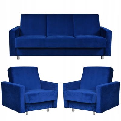 Alicja Lounge Set Sofa Armchairs Blue