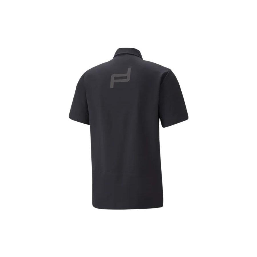 Puma Porsche Design Series Racing Team Logo Short Sleeve Polo Shirt Men Tops Black 536170-01