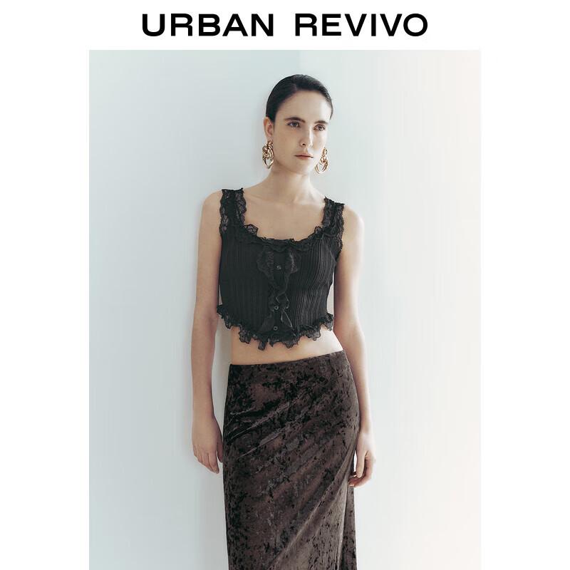 

UR 2025 Весенний женский кружевной вязаный жилет XL