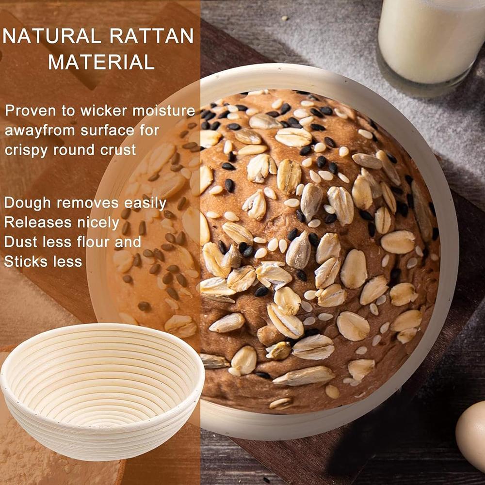 23cm Bread Proofing Basket Round Artisan Sourdough Bread-Making