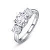JoyceJelly S925 Silver Colors Moissanite Ring 2CT 4CT Total Full Moissanite Diamond Jewelry For Wedding Engagement Gift