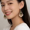 Hook Piercing Tassel Drop Earrings Beaded Exaggerated Tassel Earrings Ethnic Style Earrings Women