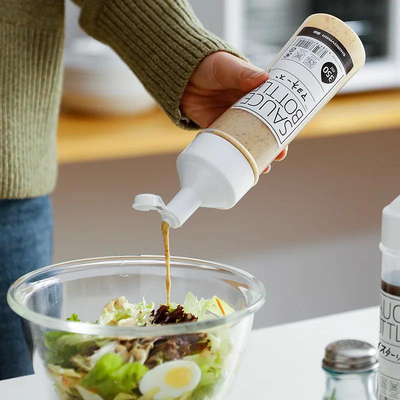 Plastik Squeeze Saucenflasche Tomatensalat Sauce Squeeze Flasche 350ml Küche Dressing Spenderflasche
