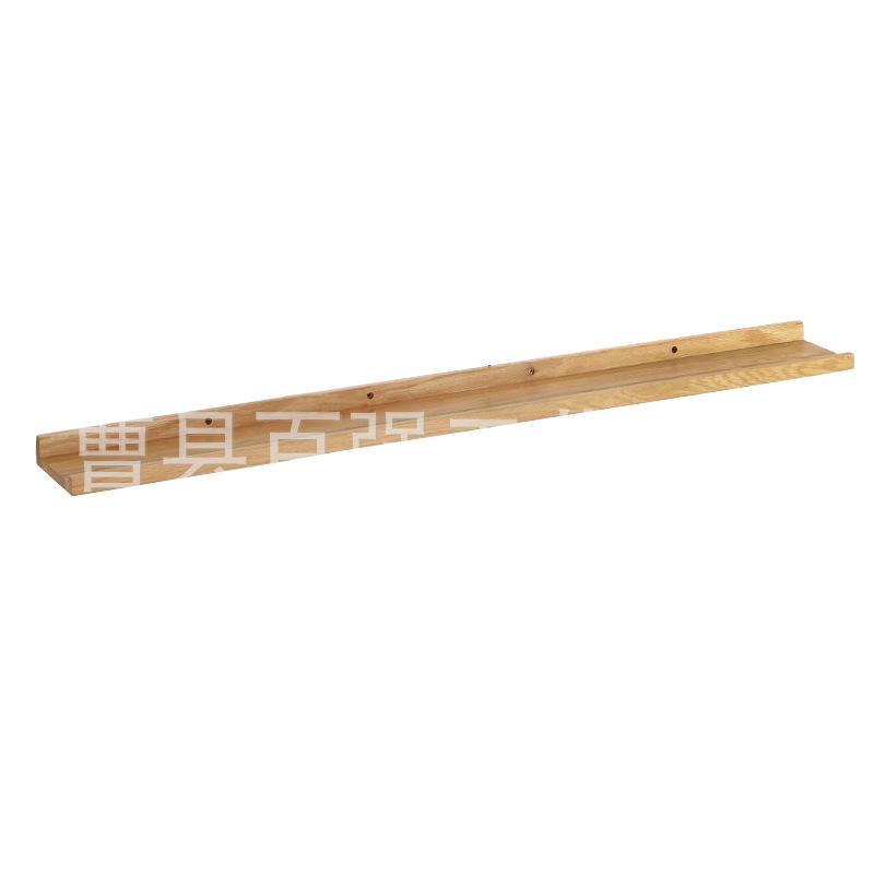 Nordic Wooden Wall-Mounted Shelf - Decorative Storage for Bedroom & Living Room