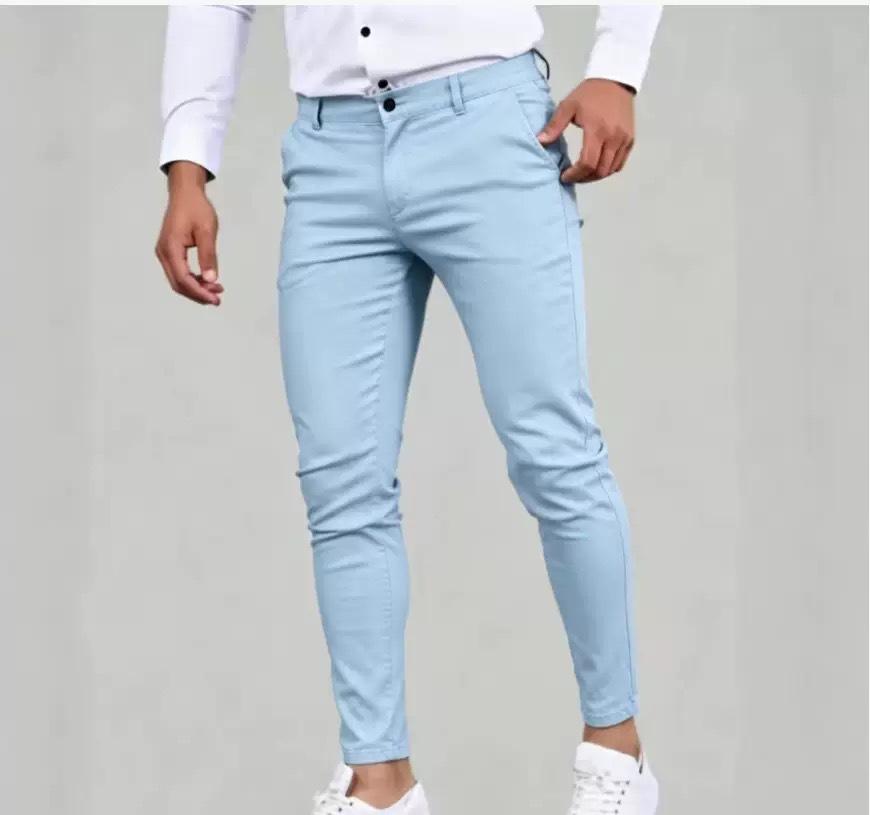Pantaloni da uomo casual da lavoro a vestibilità slim, texture europea e americana