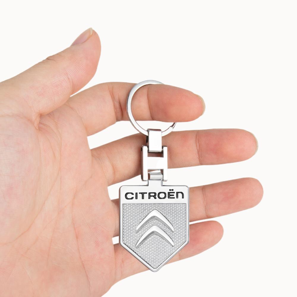 Fashion Leather Car Metal Keychain Horseshoe Buckle Waist Pendant Car Accessories For Citroen C1 C2 C3 C4 Picasso C-ELYSEE C6 C5