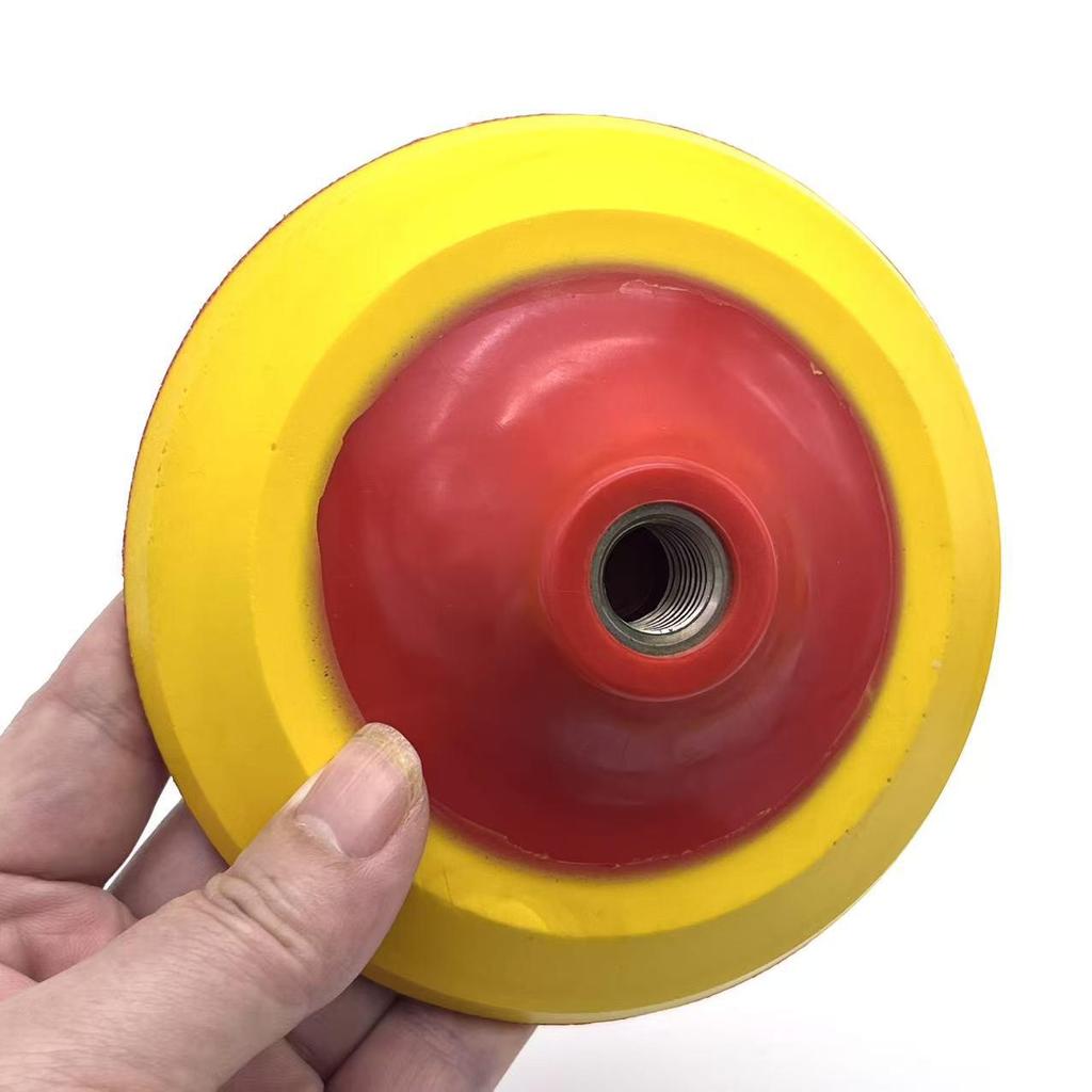 High-Quality 5-Inch DA Polisher: Self-Adhesive Suction Cup, Soft Edge Backing Plate, Hook & Loop Pad with Shock Absorption.