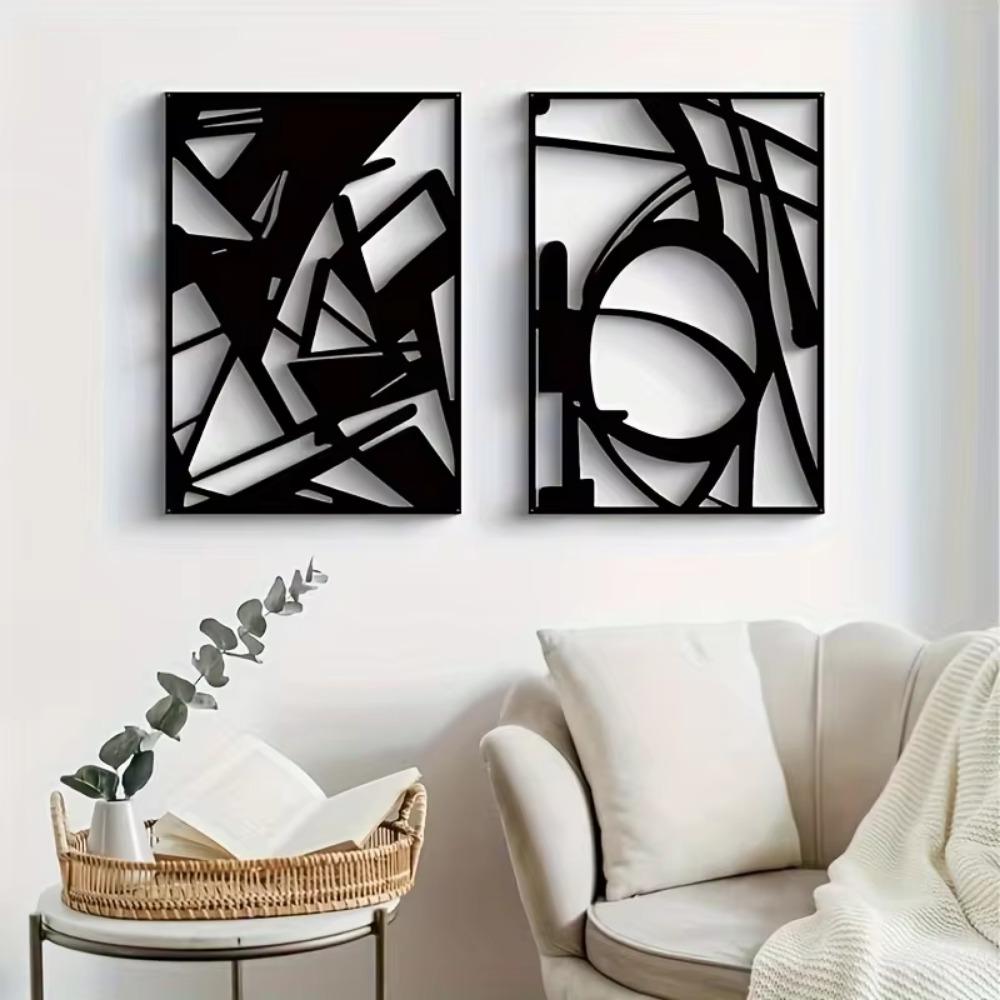 Abstract Metal Wall Art - Minimalist Single Line Sculpture for Modern Stylish Wall Display